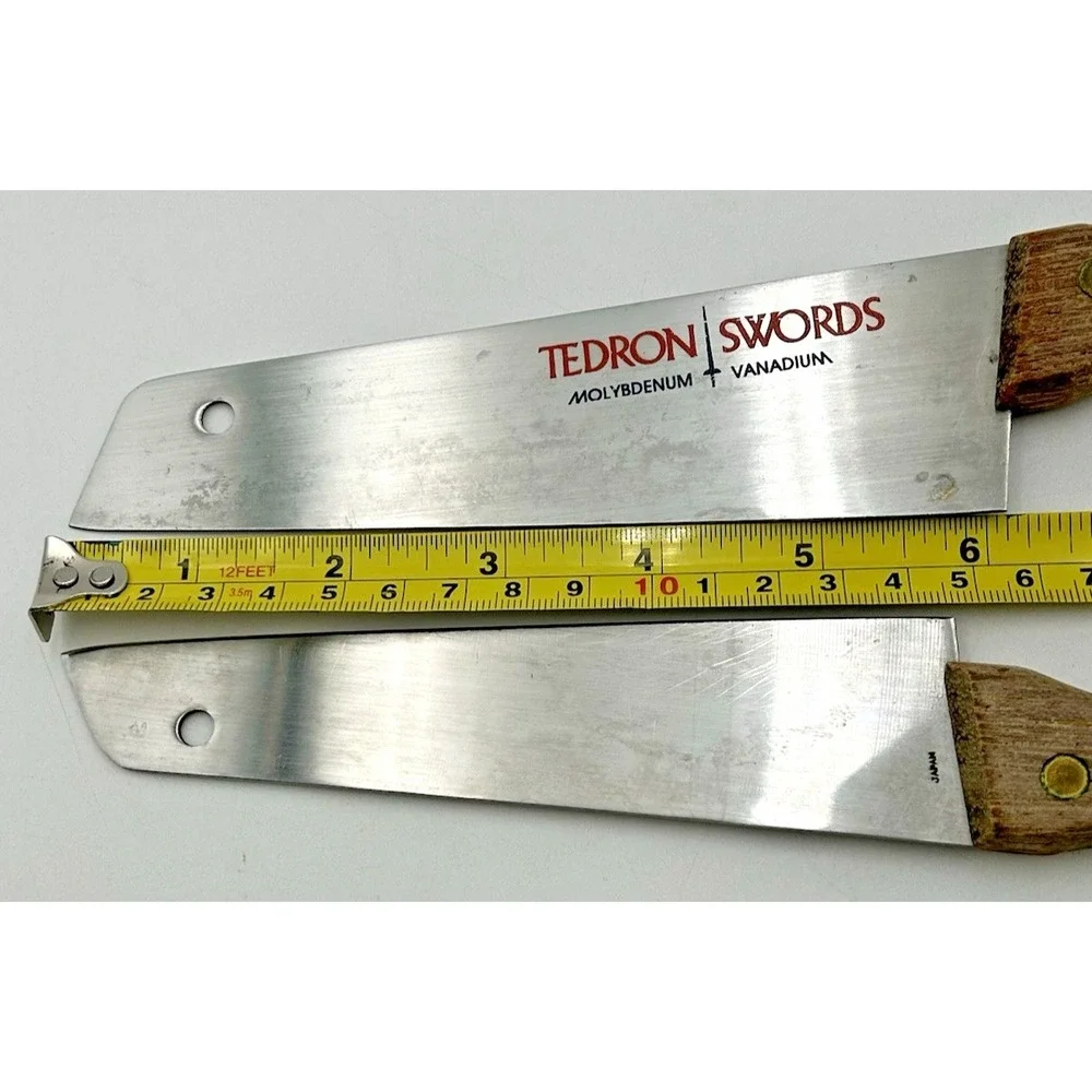 Tedron Swords Butcher's‎ Knives Vintage Molybdenum Vanadium Steel Lot Of 2
